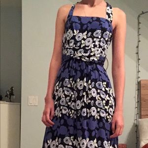 Purple floral maxi dress